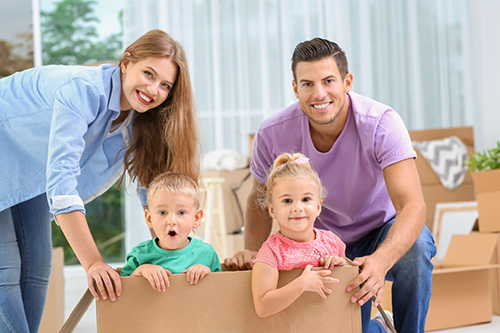 Family getting ready to move